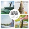 160Pcs Round Fishing Hook with Plastic Box Set, High Carbon Steel with Eye Sea Fishing Hook for Salt/Freshwater Fishing