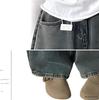 Women's Designer High-Waisted Pleated Wide-Leg Jeans - Summer Retro Washed Drapey Floor-Length Style