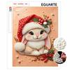 DIY Pearl Bead Painting Kit Adorable Bunny Christmas Stress Relief Craft Frameless 3D Canvas Art for Adults Home Decoration Gift