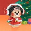 LOZ 9275 Animal World Christmas Bear Girl Santa Claus Winter Coat 3D Mini Diamond Blocks Bricks Building Toy for Children No Box
