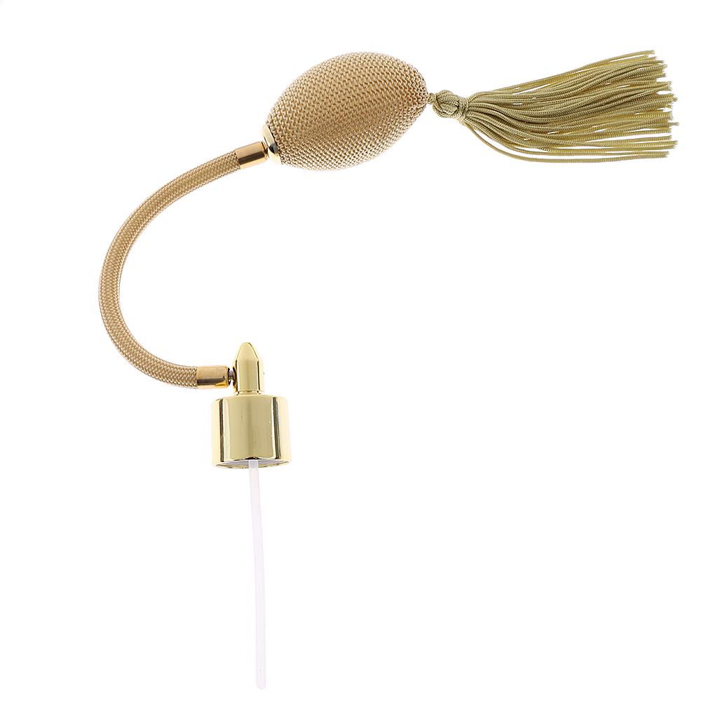 Vintage Perfume Bottle Tube with Spray Atomizer Bulb 18mm White