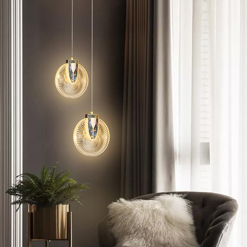 Nordic LED Pendant Lights Indoor Lighting Luxurious Hanging Lamp Home Living Room Decoration Dining Tables Bedside Aisle Light