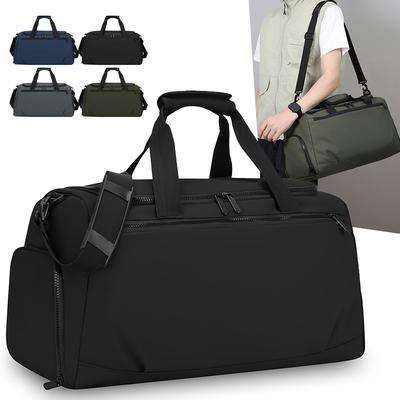 Men's Travel Duffels Bag with Independent Shoe Compartment Casual Sports Gym Bag Weekend Overnight Bag for University Students