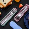 Stainless Steel Portable Cutlery Set: Spoon, Chopsticks, Fork - Western Light Luxury