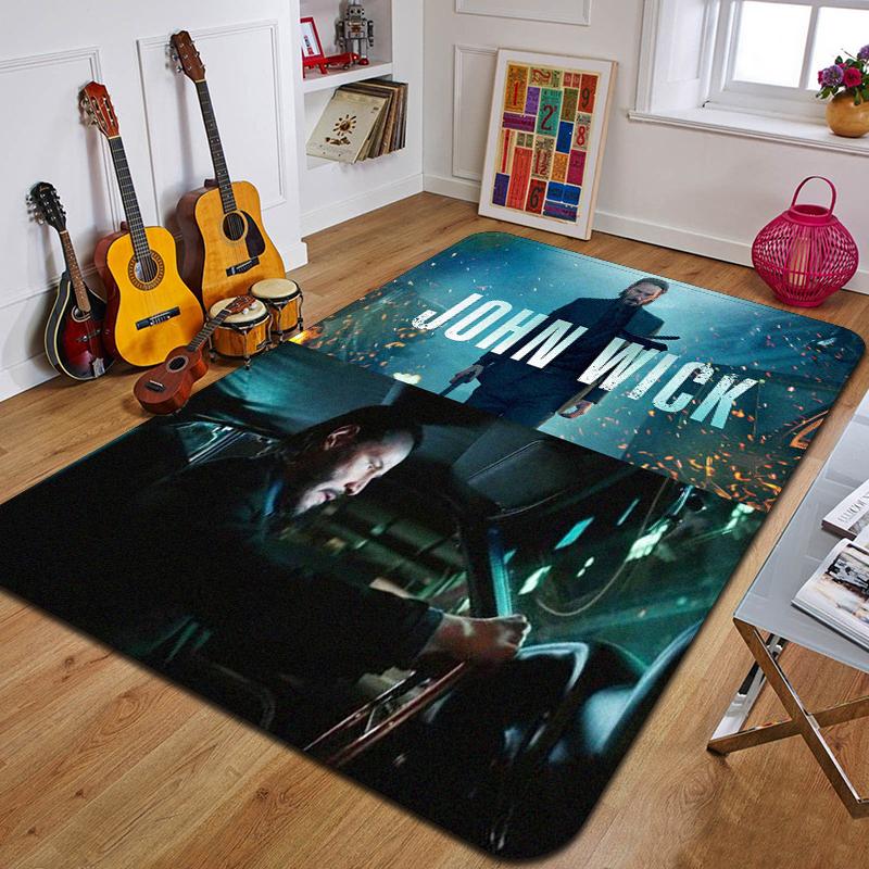 Tappeto stampato J-John Wick, tappetino da yoga alla moda, tappeto decorativo per camera da letto, soggiorno, bagno, tappetino decorativo per pavimento, regalo di compleanno