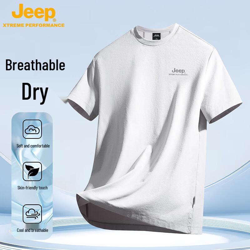 JEEP Men s Ice Silk Quick-Dry Running T-Shirt L