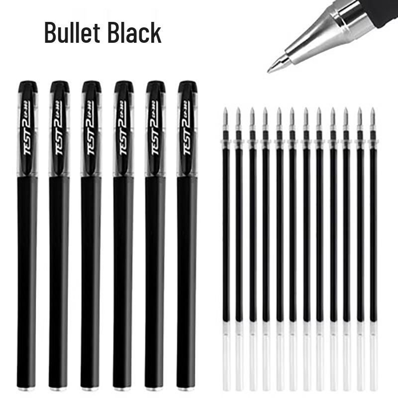 Student 0.5mm Black Gel Pen - Office Stationery Signing Pen