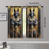 2pcs   Curtains&Window Treatment Inspired by Egypt Anubis Machine Washable (without Rod) Stuff Clearance for Bedroom   Living