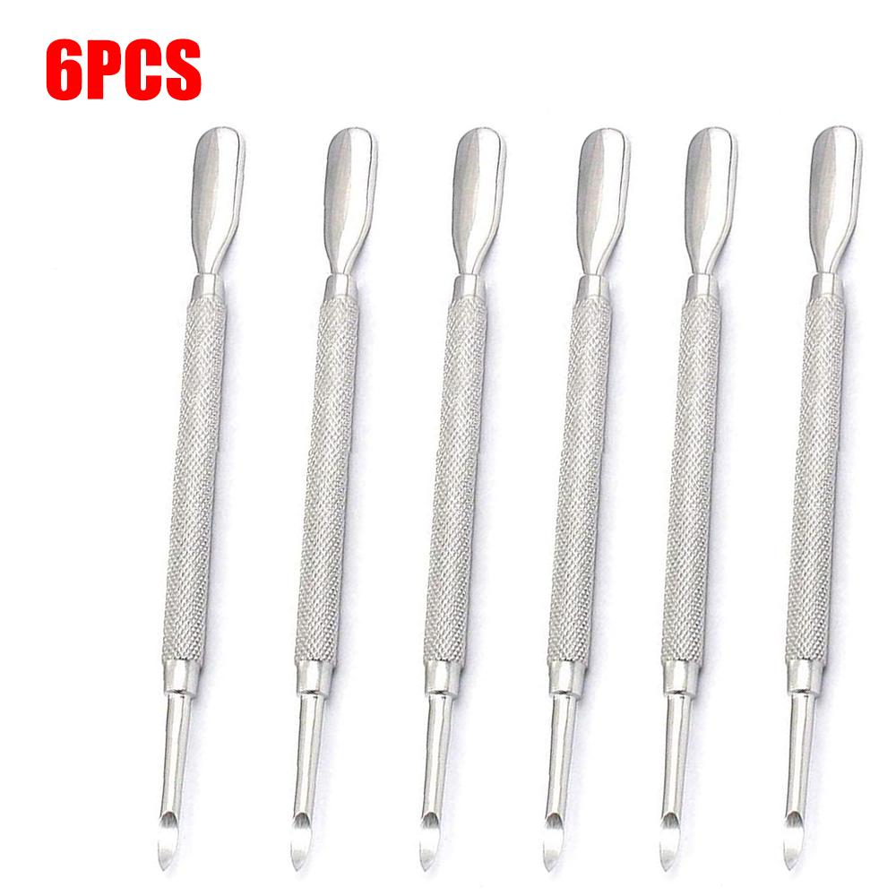 1/10Pcs 14.7CM Cuticle Pusher Double Sided Sharp Edge Spoon Shaped Dual Ended Clean Remove Dead Skin Manicure Pedicure Nail Tool