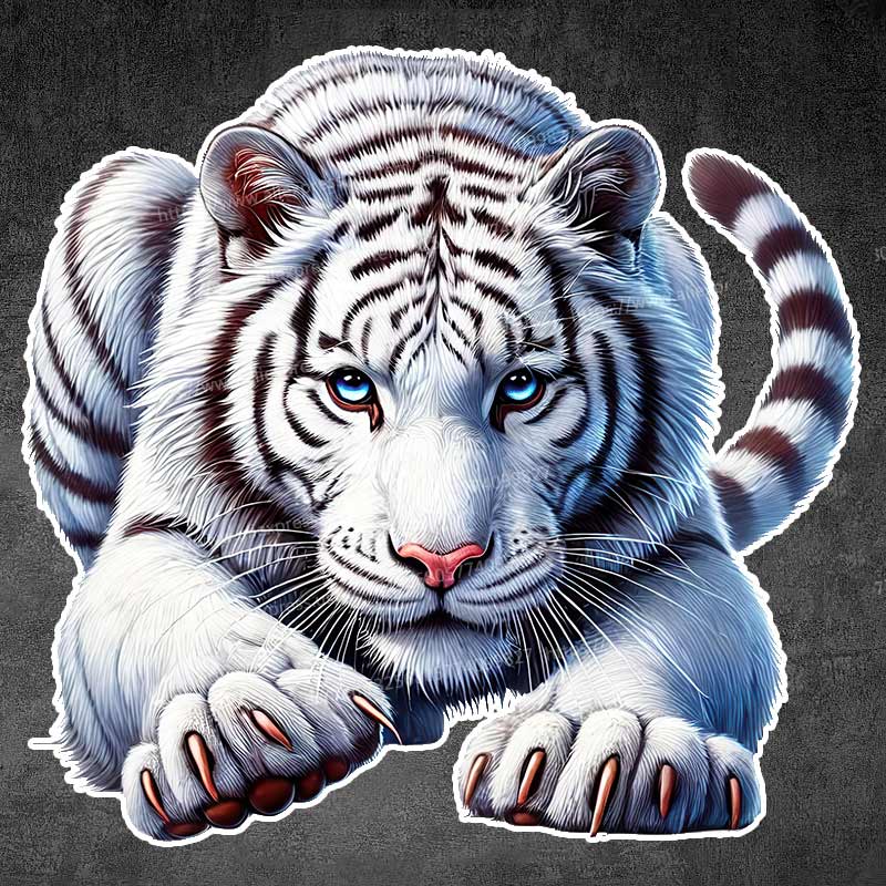 Majestic White Tiger Wildlife Art Car Sticker Waterproof Vinyl Decal On Bumper Rear Window Laptop Self-adhesive Decal Y168