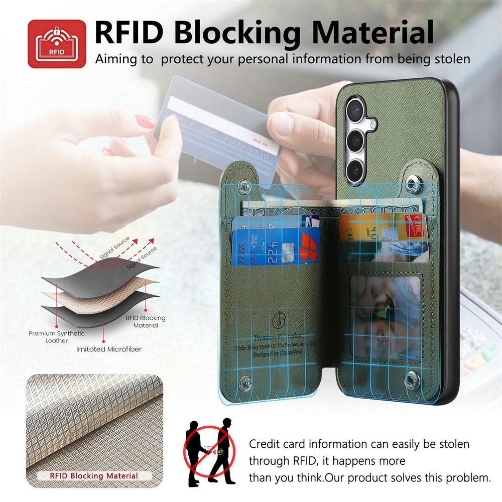 RFID Leather Card Back Case for Coque Samsung A56 5G 2026 Ring Holder Wallet Etui Galaxy A36 A26 A17 A16 A06 A 16 17 36 56 Cover