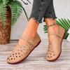 Fashion Hot Sale 2025 Summer Round Toe Women's Soft Bottom Flats Classics Shallow Outdoor Flats for Women Hollow Daily Plus Size Shoes