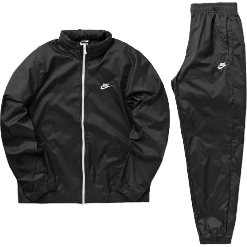 Nike Alphabet Stand Collar Zip-Up Long-Sleeve Elastic Waist Casual Tracksuit Men Sportswear Black DR3338-010