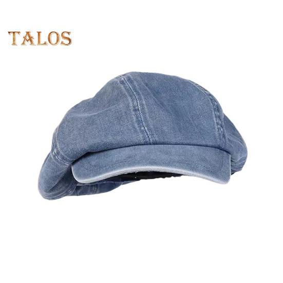 Ladies Octagonal Hat Baggy Retro Cowboy Solid Color Lightweight Long Brim Breathable Sun Protection Anti-UV Photo Prop Painter Hat Summer Beret