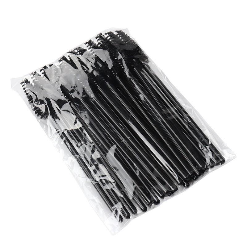 25pcs Disposable Water Drop Mascara Brush Set - Mini Colored Wand Nylon Head Eyelash Comb