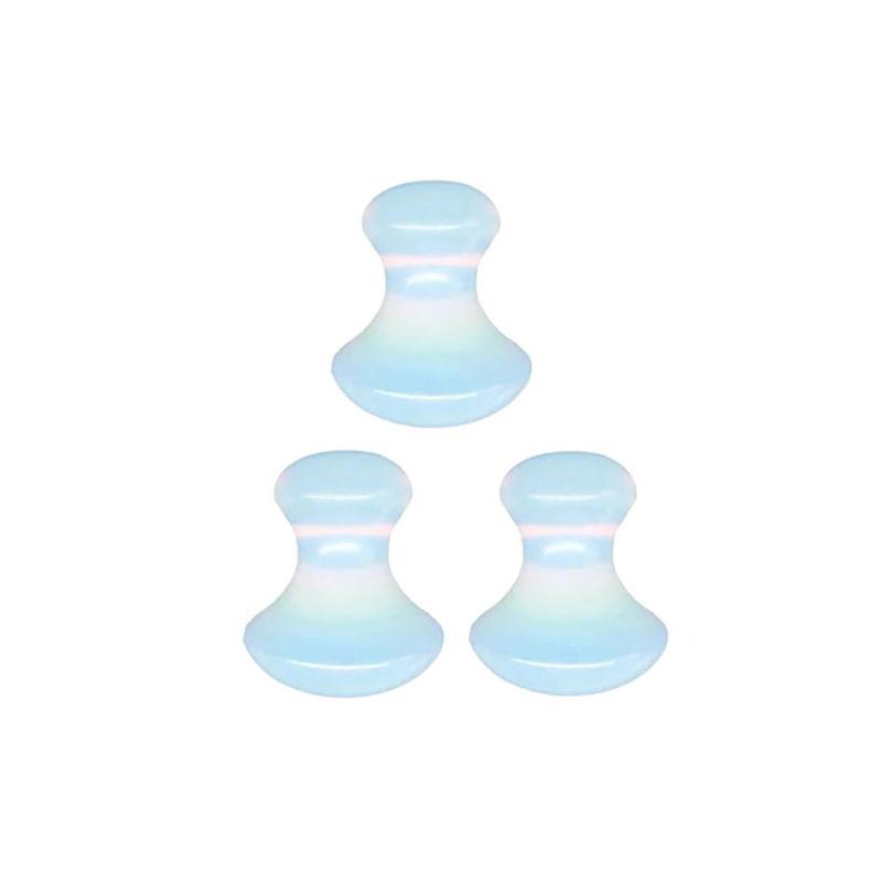 3pcs Natural Jade Mushroom Crystal Gua Sha Stone Facial Massager Quartz Scraping Massage Tool SPA Acupuncture Relaxing Tool