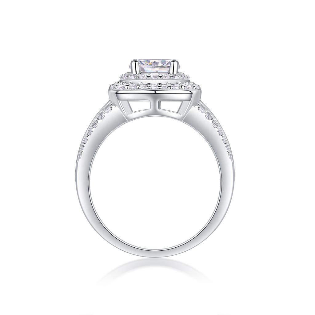 S925 Silver Ring 1 Carat Moissanite Men'S Ring Jewelry
