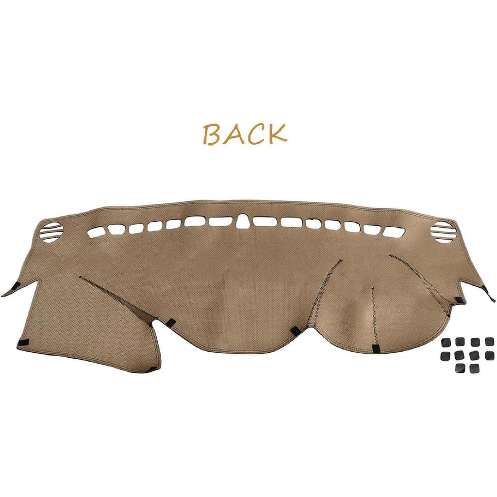 SecosAutoparts Black Line Leather Dashboard Dash Cover Pretector Mat Compatible With Hyundai Sonata 2011 2012 2013 2014