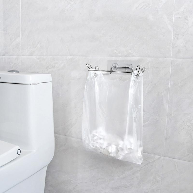 Estante para basura de cocina, soporte para bolsas de basura para puertas de armarios, soporte para almacenamiento de basura en armarios