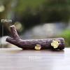 20-Piece Set of Resin Decorative Wooden Elf Figurines [10 Blue, 10 Green] + 2 Decorative Branches, Glow-in-the-Dark Bonsai DIY Decoration Dollhouse