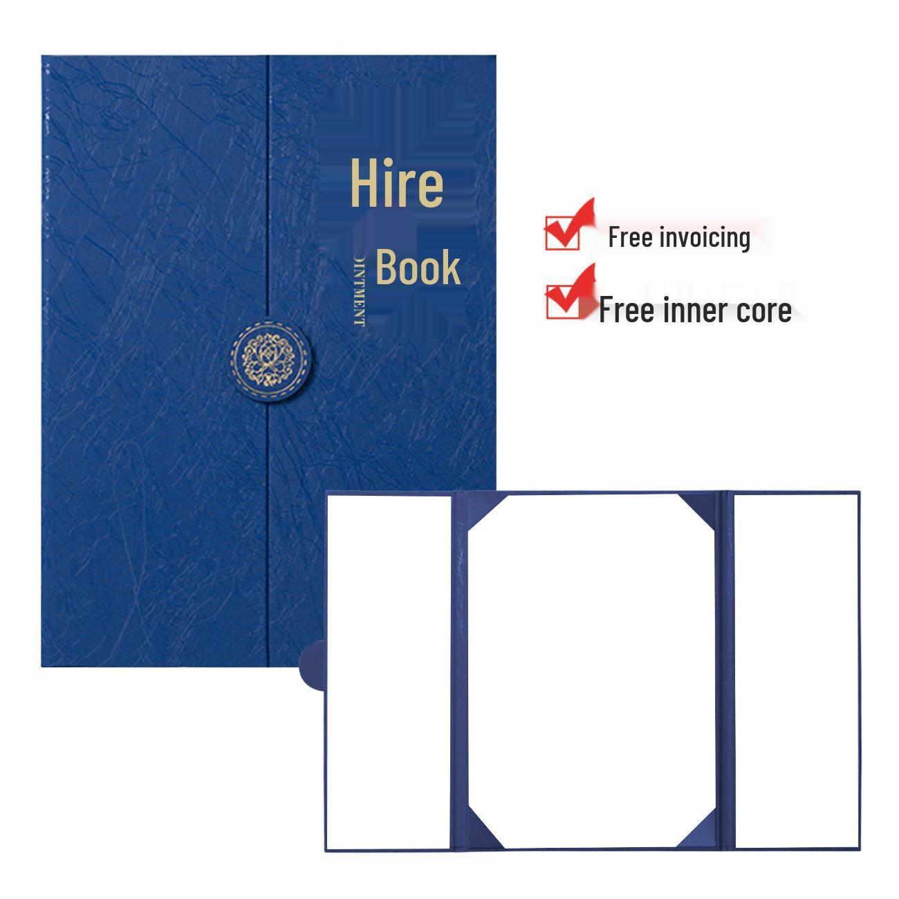 Three-Fold PU Leather Graduation Certificate Cover with Inner Pages