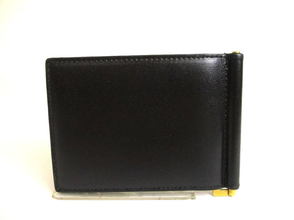 Authentic Saint Laurent Paris Black Leather Gold H/W Bifold Bill Wallet #a850  Refurbished