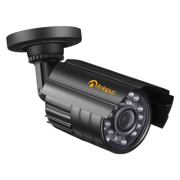 Anlapus Caméra de Surveillance HD 1080P 24PCS LEDs IR Objectif 3,6mm - Caméra Surveillance Extérieure de Rechange du Système 2154