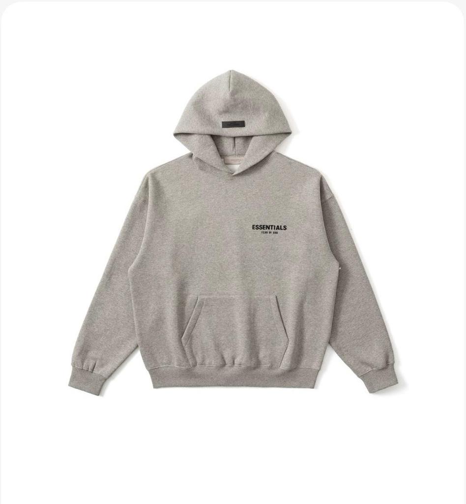 FOG Fear of God ESSENTIALS Męska bluza z kapturem w amerykańskim stylu z pluszem