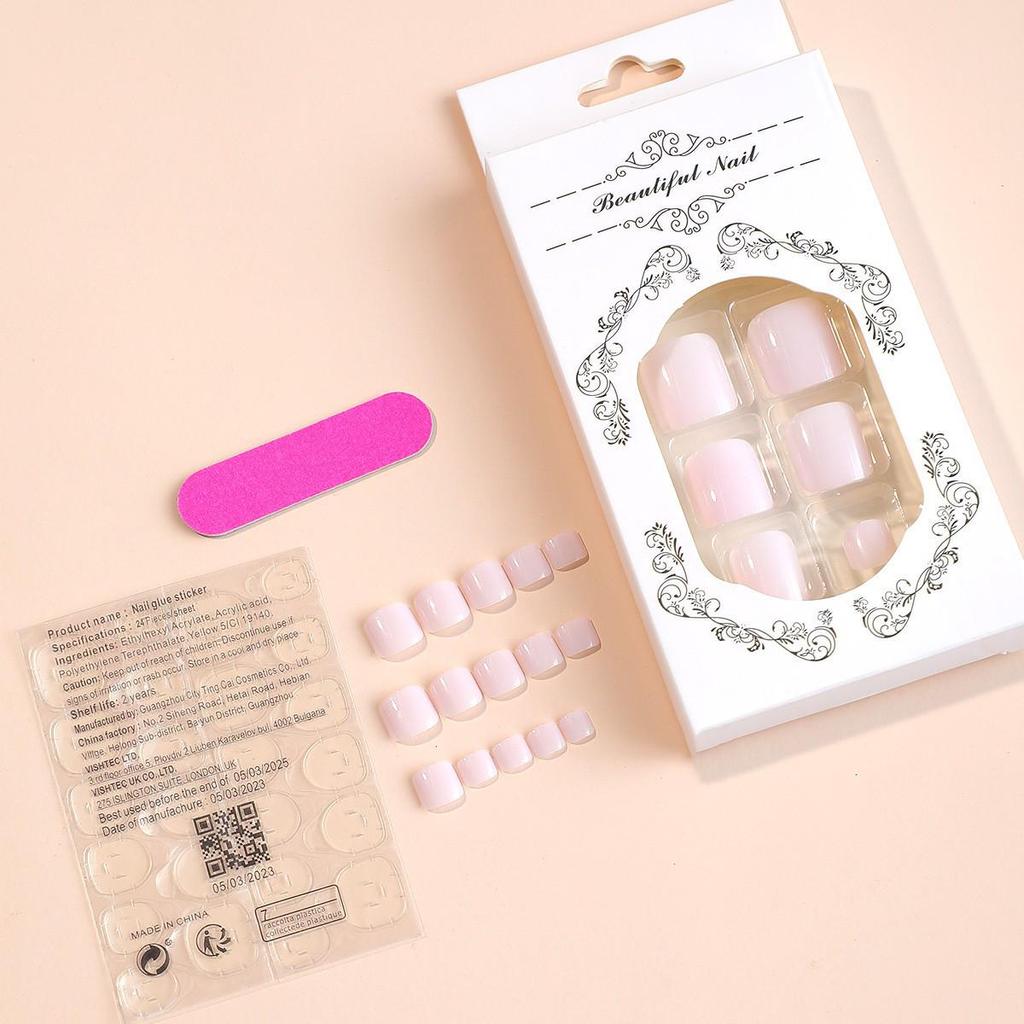 Summer Pink Nail Art Toenail Patches - 24pc Boxed Set