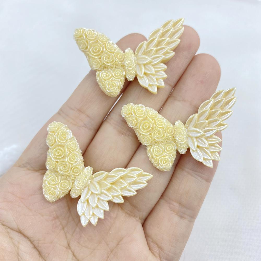 10Pcs New Models Colorful Cartoon Butterfly Series Resin Scrapbook DIY Jewelry Hairpin Headrope Decoration Crafts Diy Accessorie
