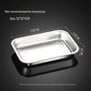 Food Grade Stainless Steel Rectangular Tray for Tiramisu or Cooked Foods