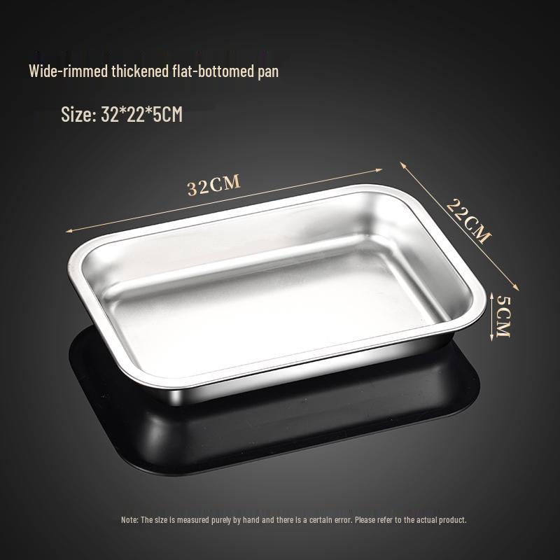 Food Grade Stainless Steel Rectangular Tray for Tiramisu or Cooked Foods