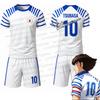 Anime Captain Tsubasa 10 Nankatsu Japanese Flag Tee Shorts Set Breathable Quick-Dry Sportwear Adult/Kid Tshirt Set 2 Piece Set