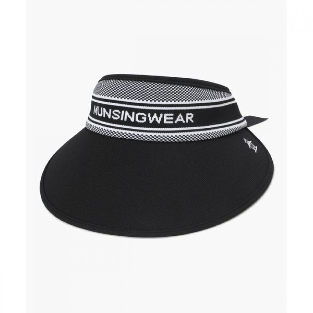 Munsingwear Women Wide Brim Ribbon Visor Black Mr322lcp81