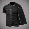 European Station Motorcycle Denim Vest Men's Sleeveless Denim Jacket Fashion Trend Men's Jacket Slim Jacket