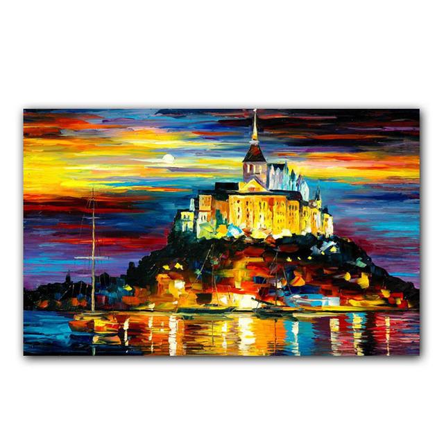 

Пейзаж маслом влюбленные после дождя ночная сцена искусство холст картина гостиная коридор офис украшение дома фреска без рамки 21*30cm No Frame