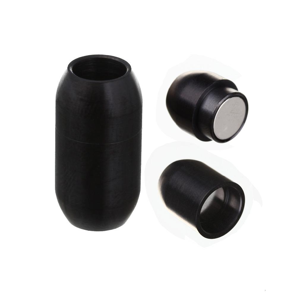 Silny magnes 3/4/5/6/8mm Stal nierdzewna Magnetyczne zapięcia do bransoletki ze sznurka skórzanego Zakończenia do tworzenia biżuterii