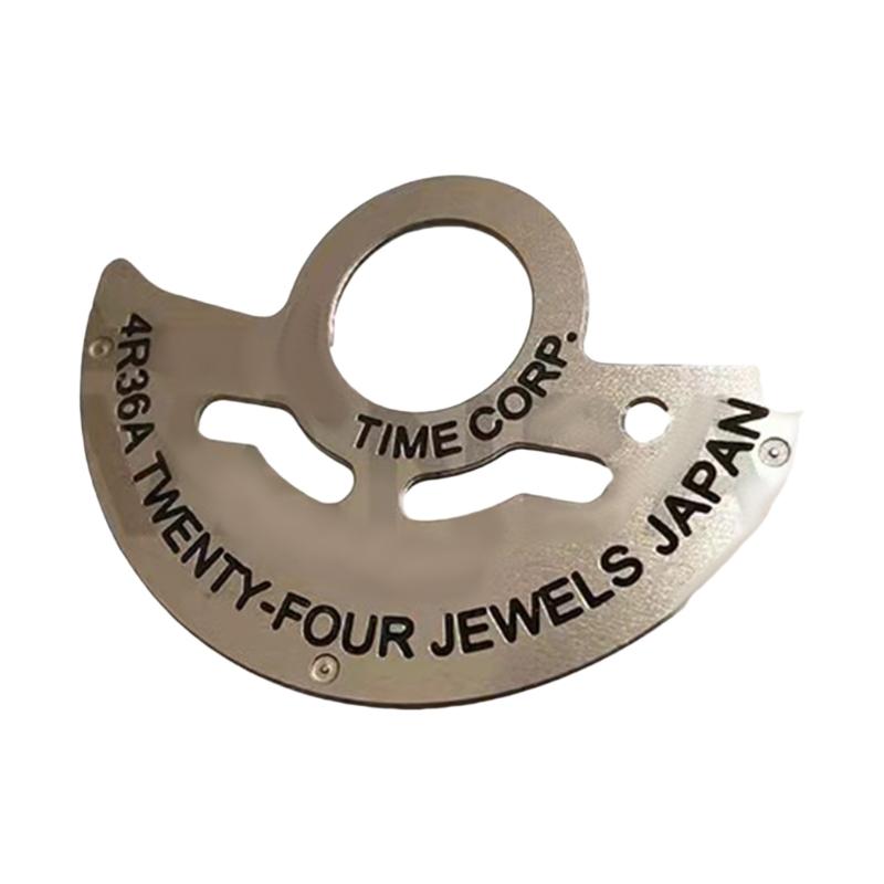Classical Color Design Smartwatch Movement Part NH35 Modified 4R35B/36A Movement Metal Sheet With Engraved Letter
