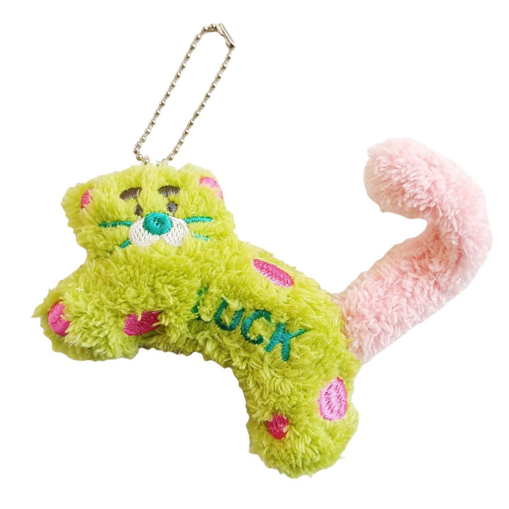 Fashionable Lovely Cartoon Cats Sturdy Plush Charm Pendant Versatile Keyring and Phone Decoration for Trendy Women