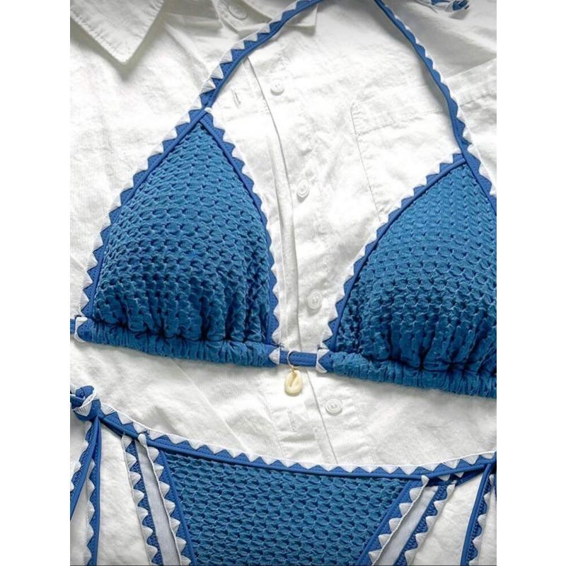 Sexy Halter Neck Two Piece Bikini Set For Women