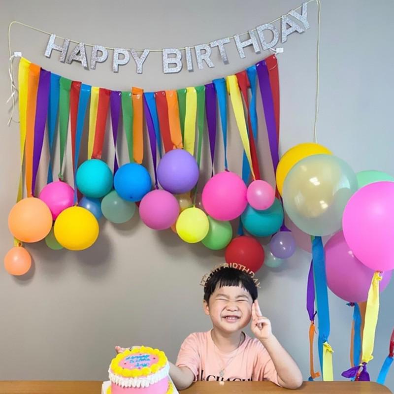 Macaron Color Tassel & Flower Balloon Wall - Baby's 1st Birthday Decoration Photo Backdrop