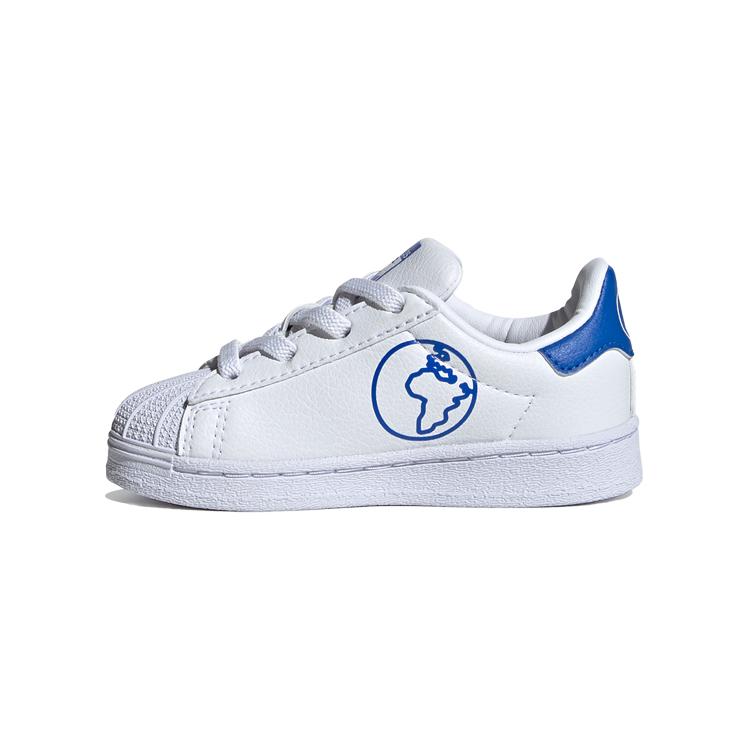 

Adidas Originals SUPERSTAR Comfortable Slip Resistant Low top Toddler Shoes White Blue Infant And Toddler FW0824 20