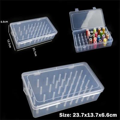 Scatola portaoggetti per filo da cucito, 42 pezzi, custodia per bobine, custodia per contenitori, custodia per bobine artigianali