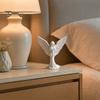 Guardian Angel Decor 3D Printed Elegant Figurine with Large Wings, Decorative Statue, Delicate Pleat Curve Statue Art Crafts Decoration for Home Shelf