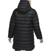 Nike Solid Logo Print Sports Long Hooded Down Jacket Women Outerwear Black DR1588-010