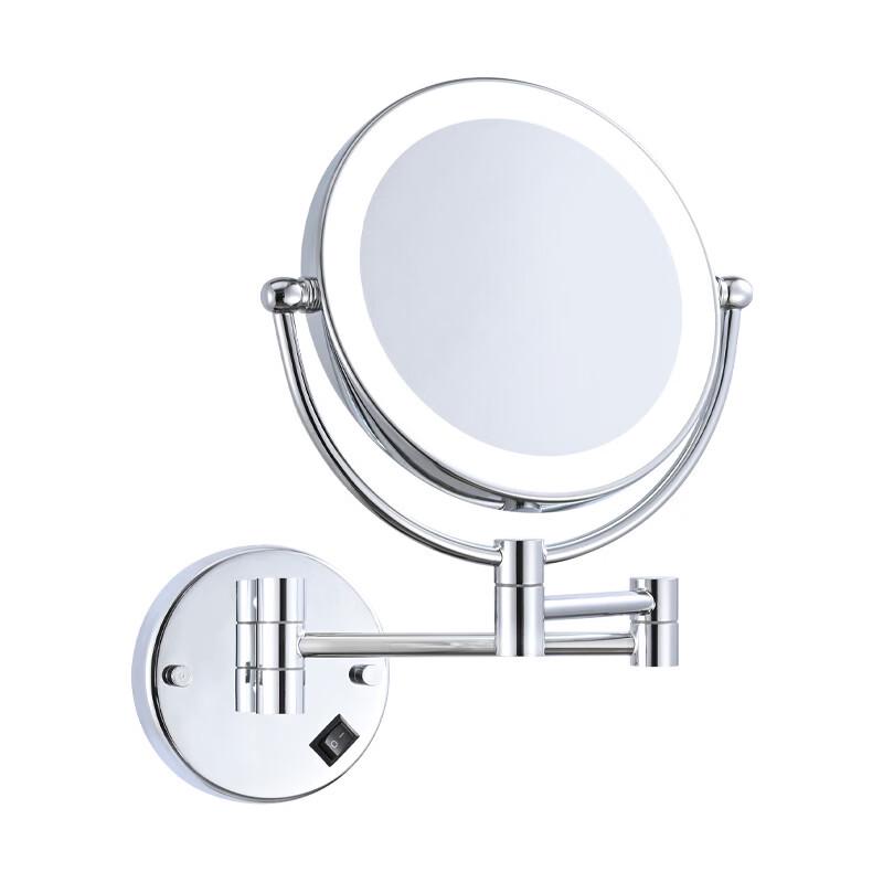 Oeny 5X Magnifying Wall-Mounted Folding Makeup Mirror with Light