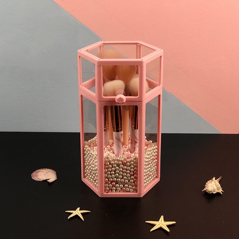 

Європейський стиль пилозахисний скляний стакан для зберігання пензлів для макіяжу