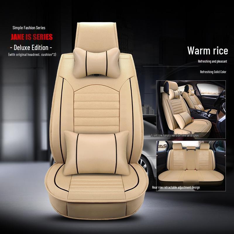 Universal 3D Full Leather Car Seat Cushion for All Seasons - Fits Sylphy, Haval H6/H2, Sagitar, Lavida, Baojun 560