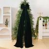 Large Velvet Bow Decoration for Christmas Tree and Garland In Burgundy Dark Green Red and White 15 74 by 78 74 Inches