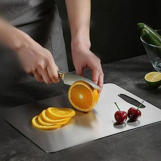 Thickened Stainless Steel Anti-Mold Chopping and Cutting Board for Kitchen Use